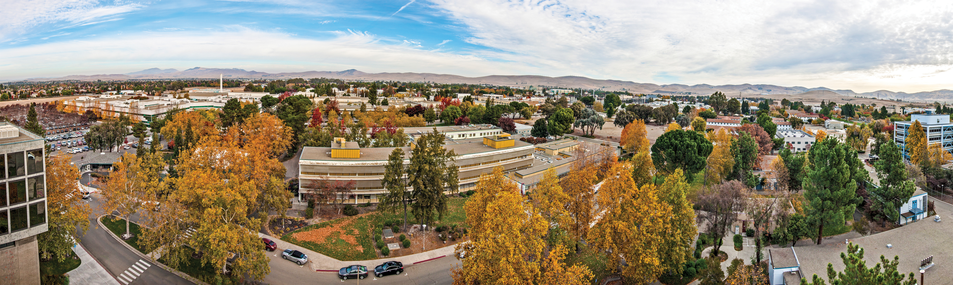 Panoramic aerial view of the Lawrence Livermore National Laboratory site