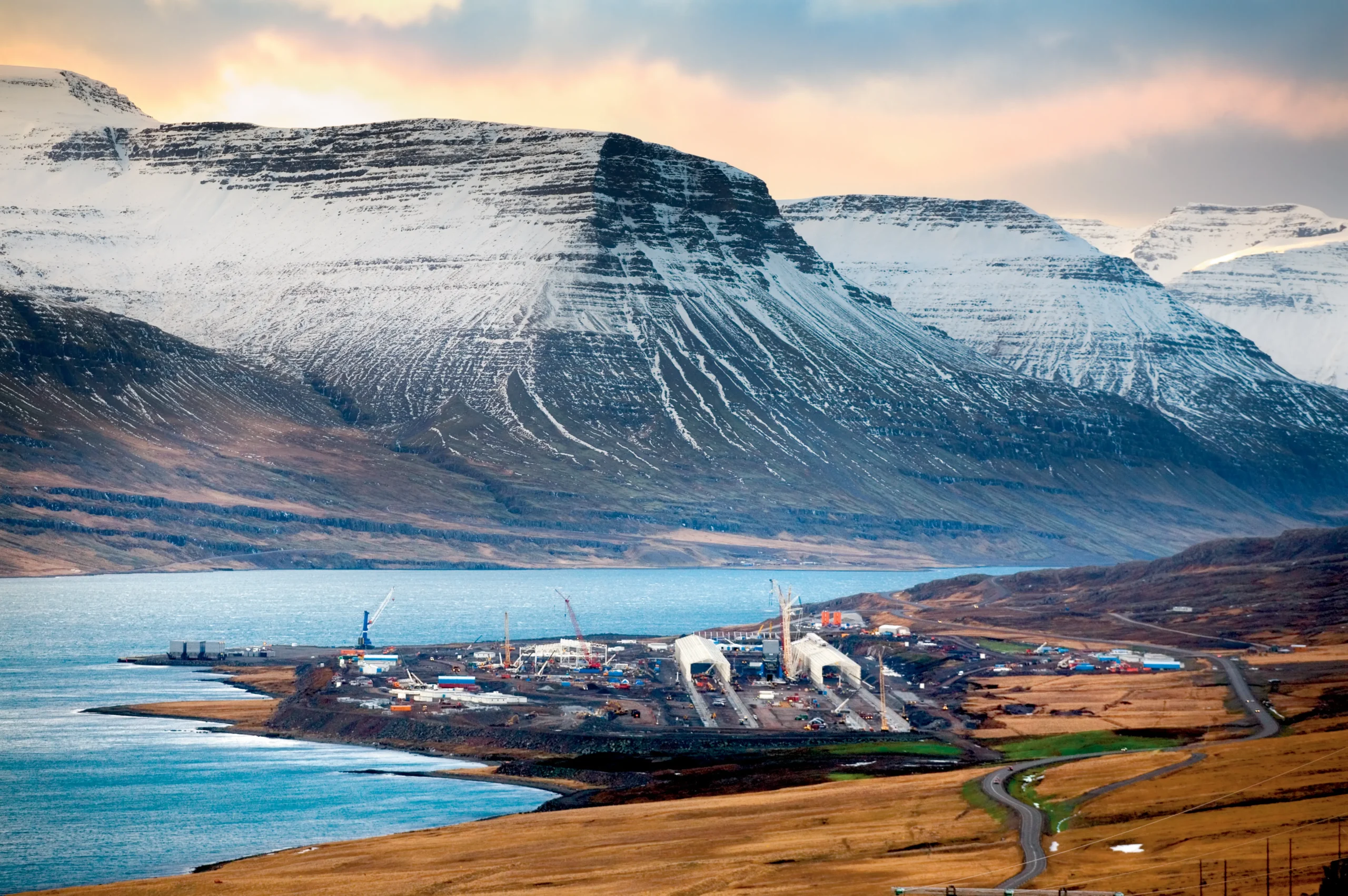 Fjarðaál Aluminum Smelter Mountains