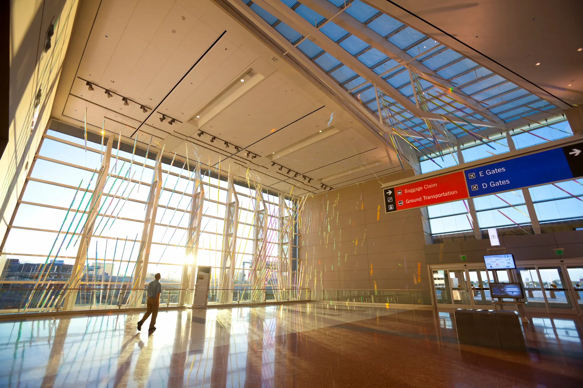 Interior of Terminal 3 at McCarran International Airport.