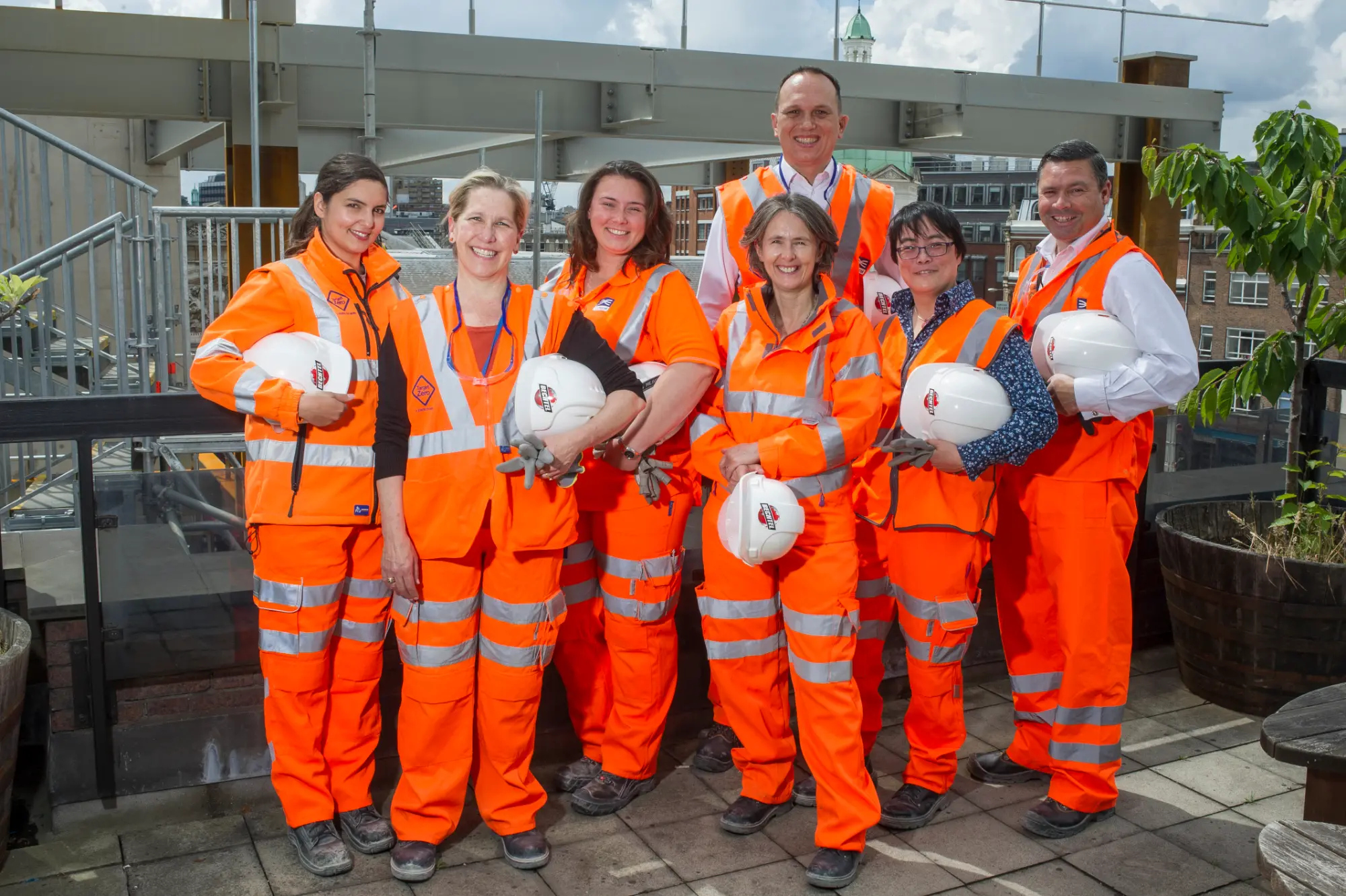 Crew Members at the Crossrail Elizabeth Line Construction Site