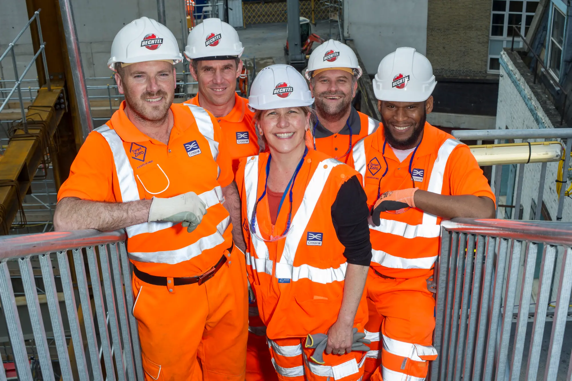 Crew Members at the Crossrail Elizabeth Line Construction Site