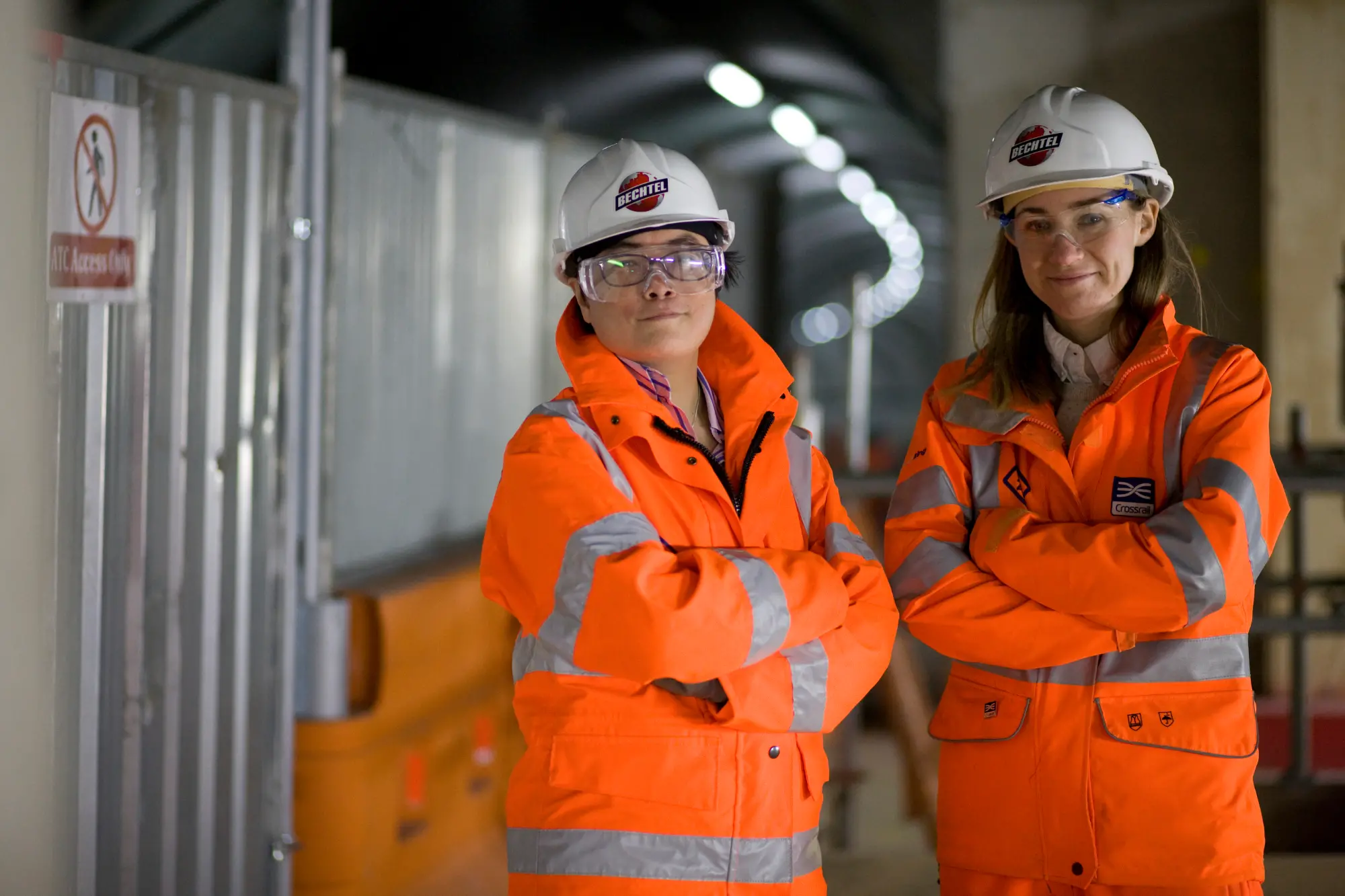 Female Crossrail workers.