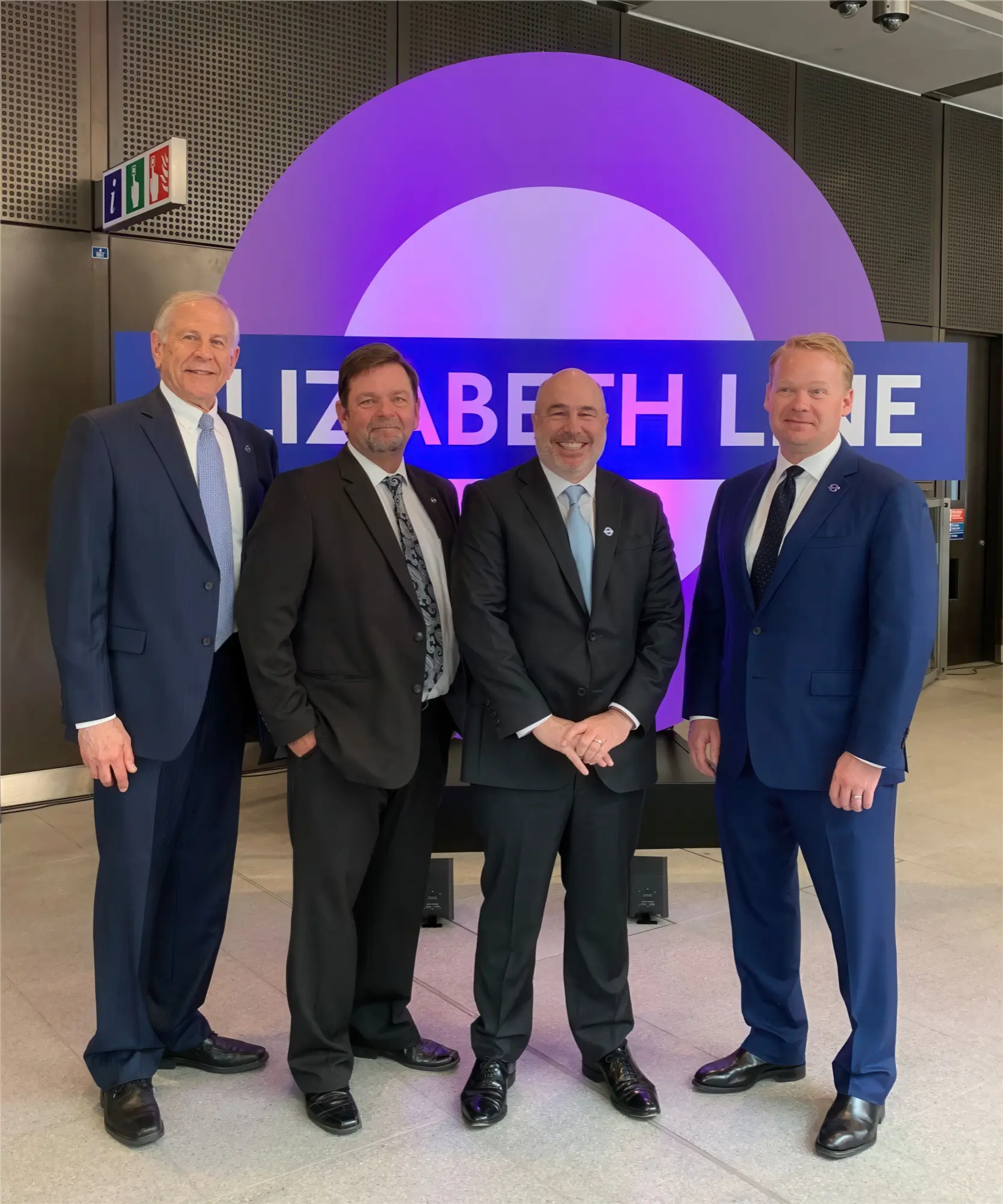 Bechtel leaders including Brendan Bechtel at the Elizabeth Line Dedication event
