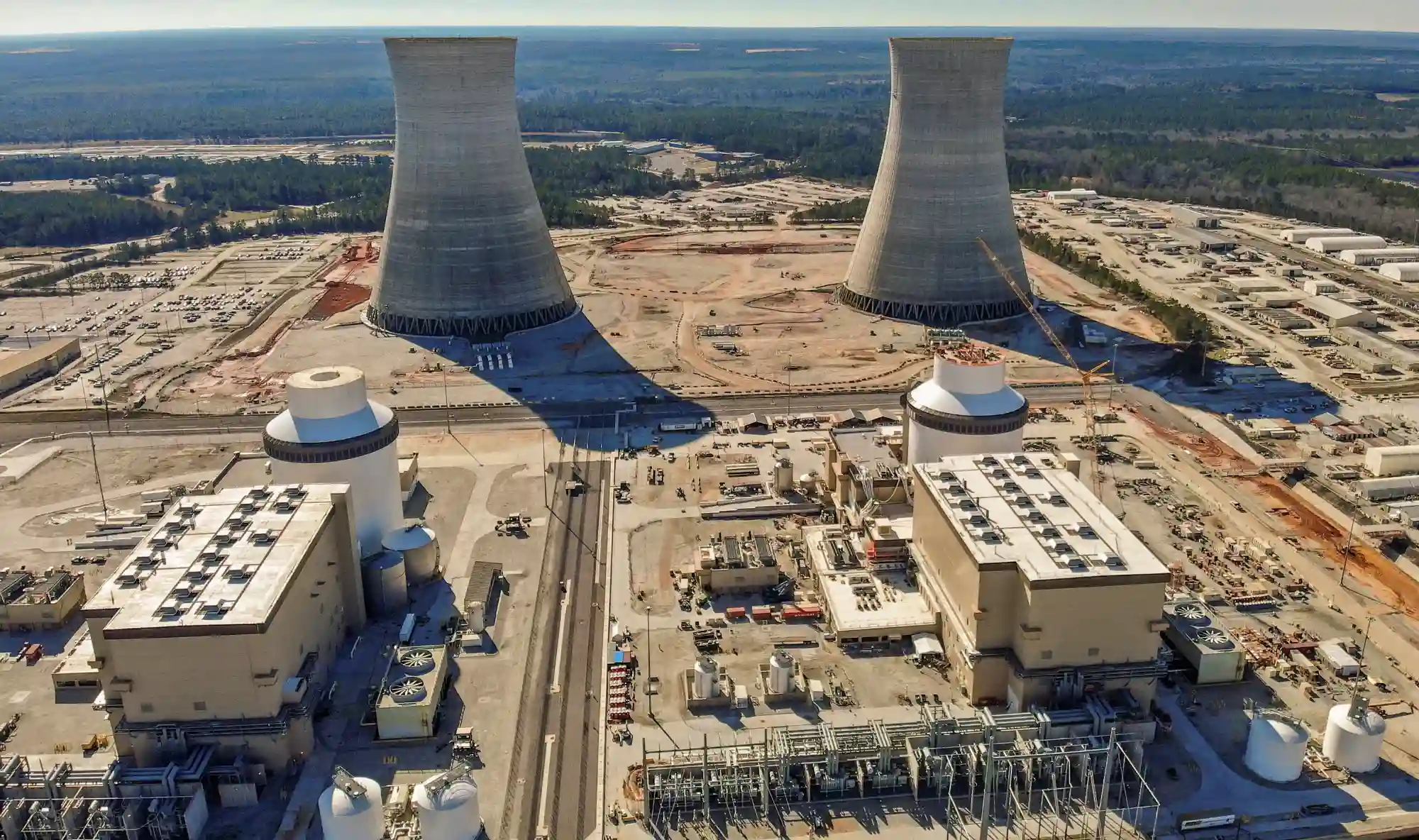 Overhead view of Plant Vogtle Units 3 & 4