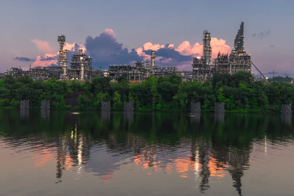 Early evening photo of the Pennsylvania Chemicals Plant.