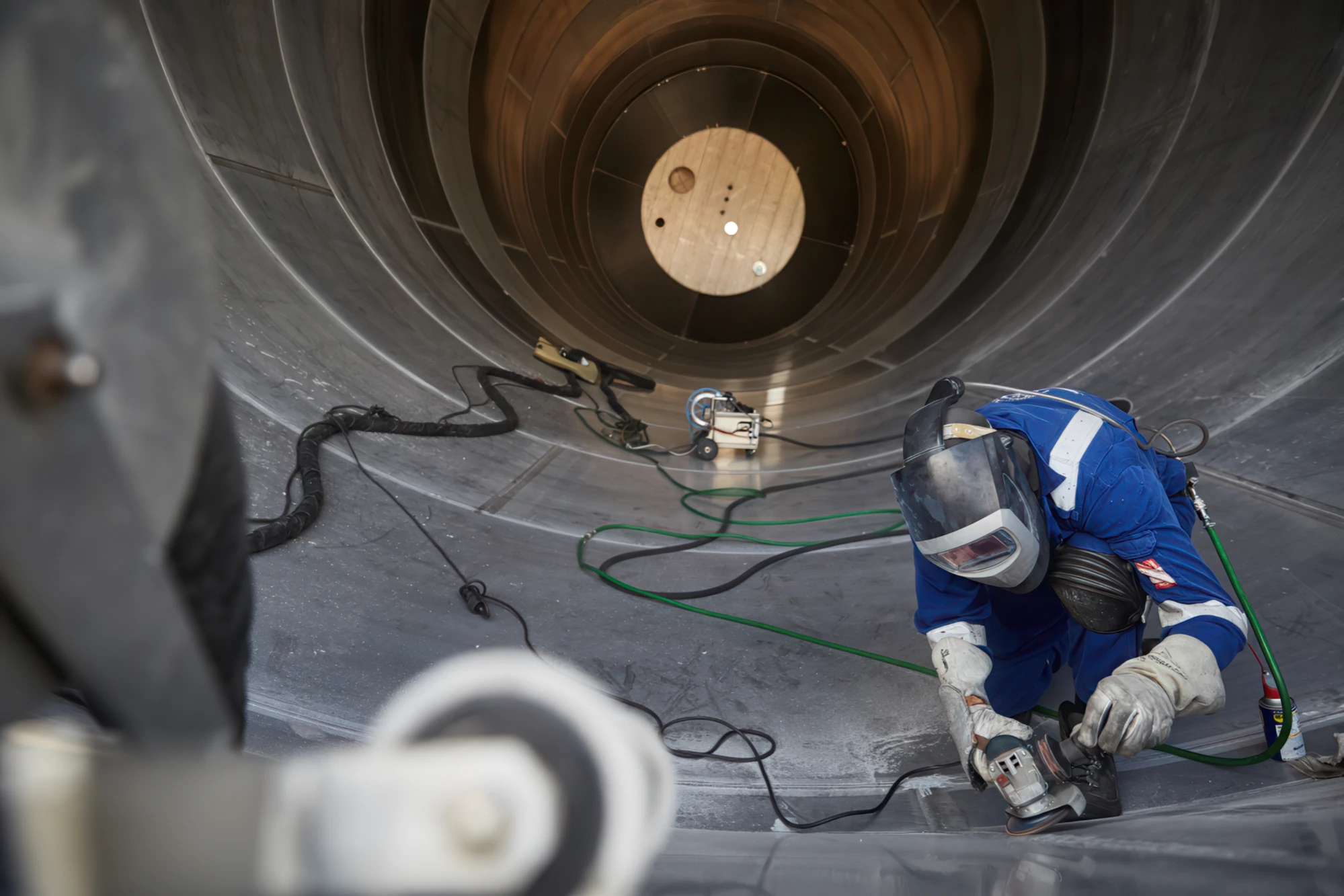 A worker at the Pennsylvania Chemicals jobsite.