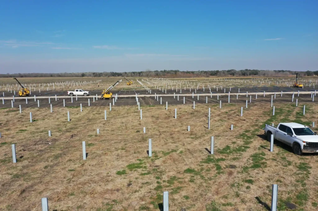 Piles installed at Cutlass Solar 1