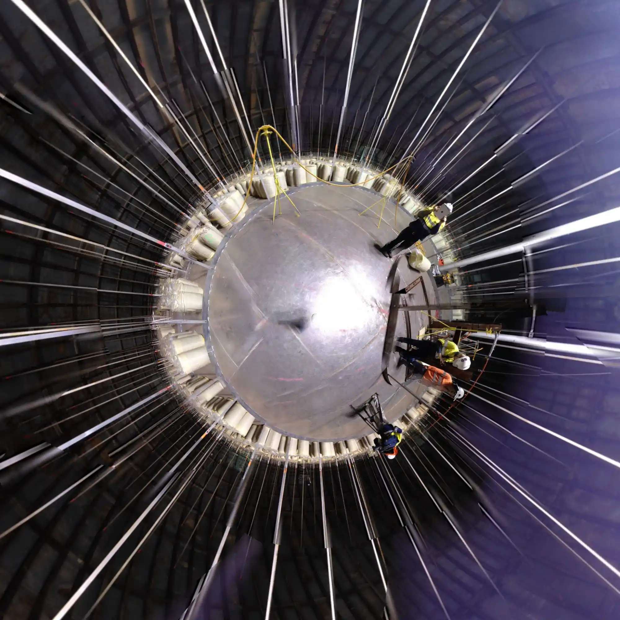 360 panorama inside the LNG tank roof.