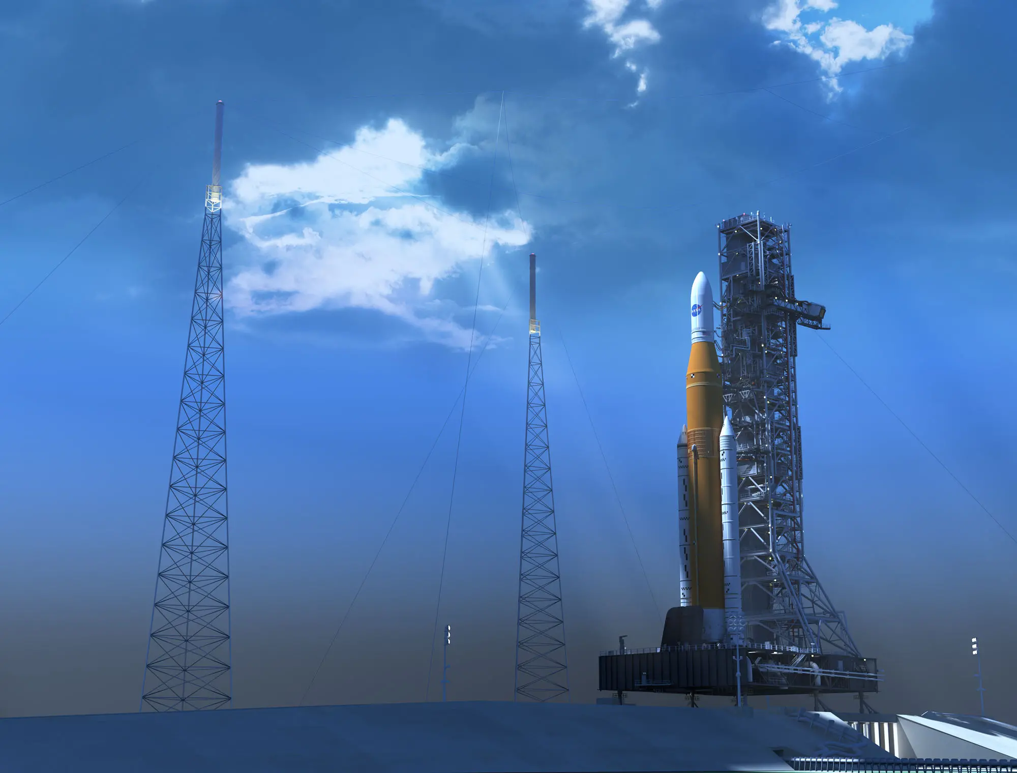 Rendering of the prospective design and creation of the second mobile launcher.