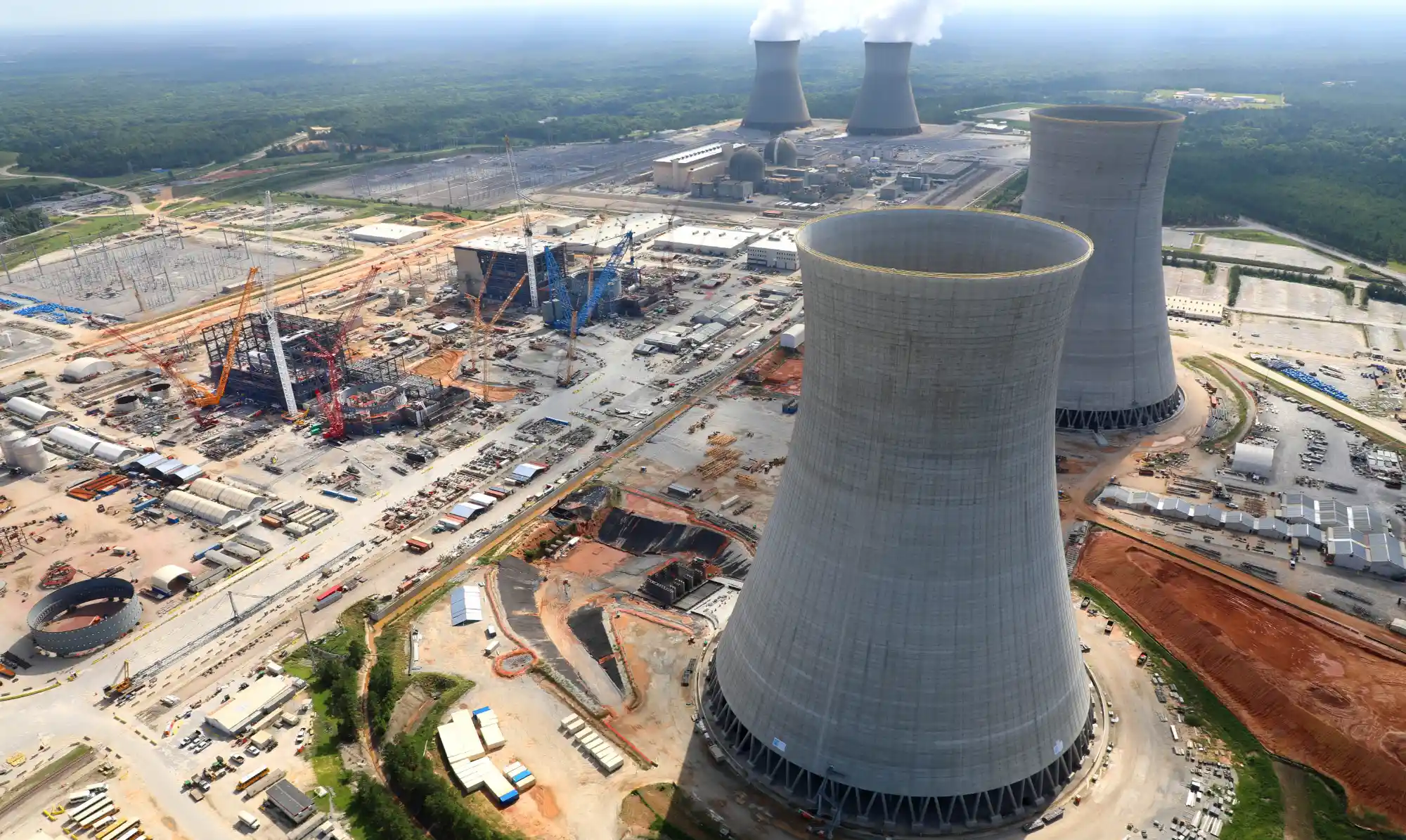 Aerial view of construction at Plant Vogtle