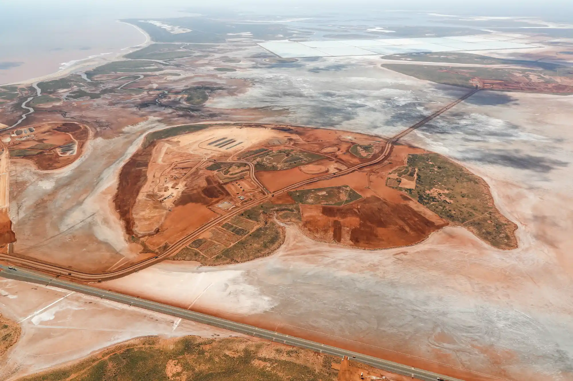 Aerial view of Wheatstone LNG site